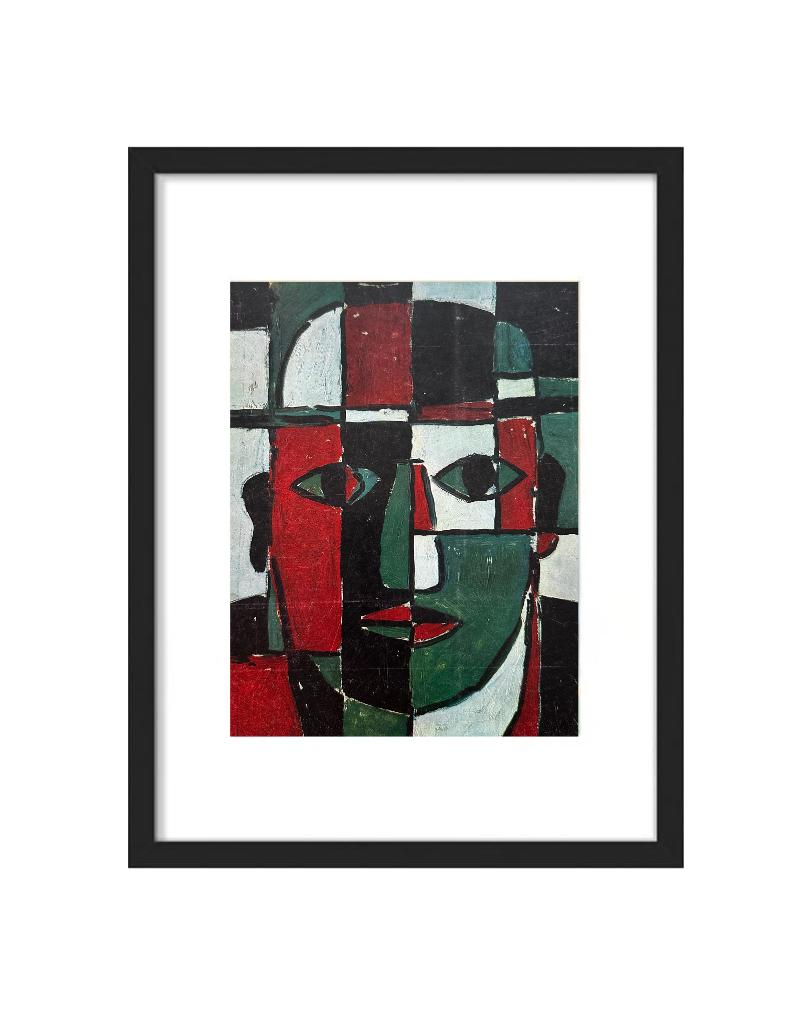 Print Retrato Constructivo Con Marco - Torres García