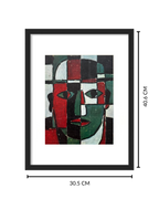 Print Retrato Constructivo Con Marco - Torres García