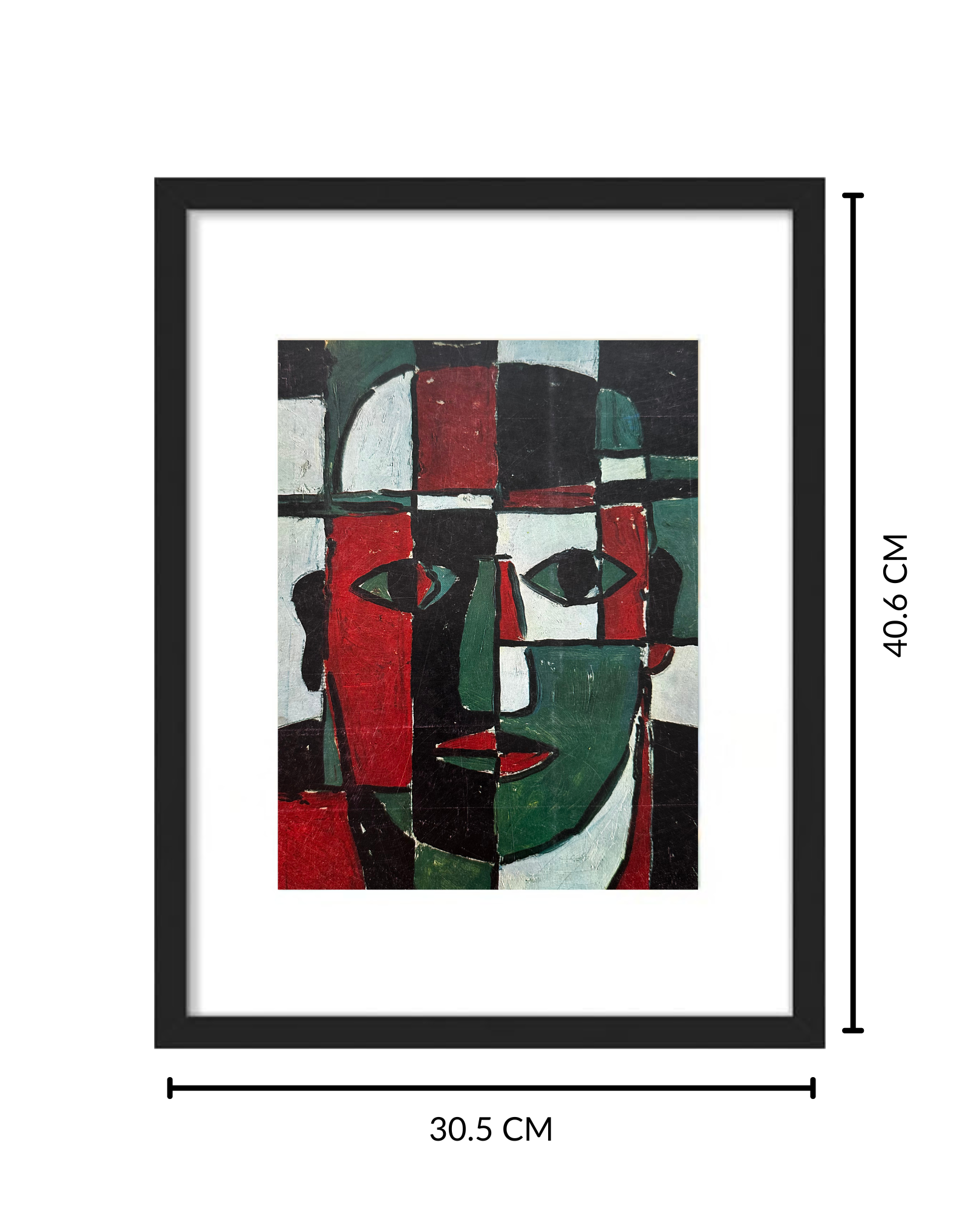 Print Retrato Constructivo Con Marco - Torres García