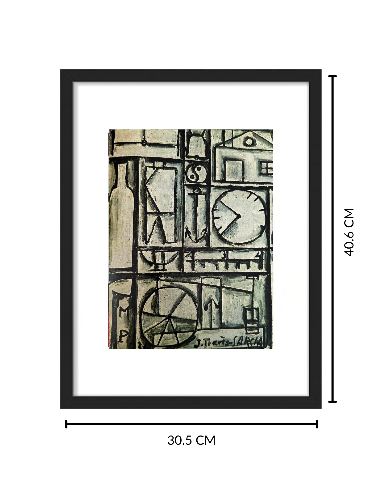 Print Construcción Con Marco - Torres García