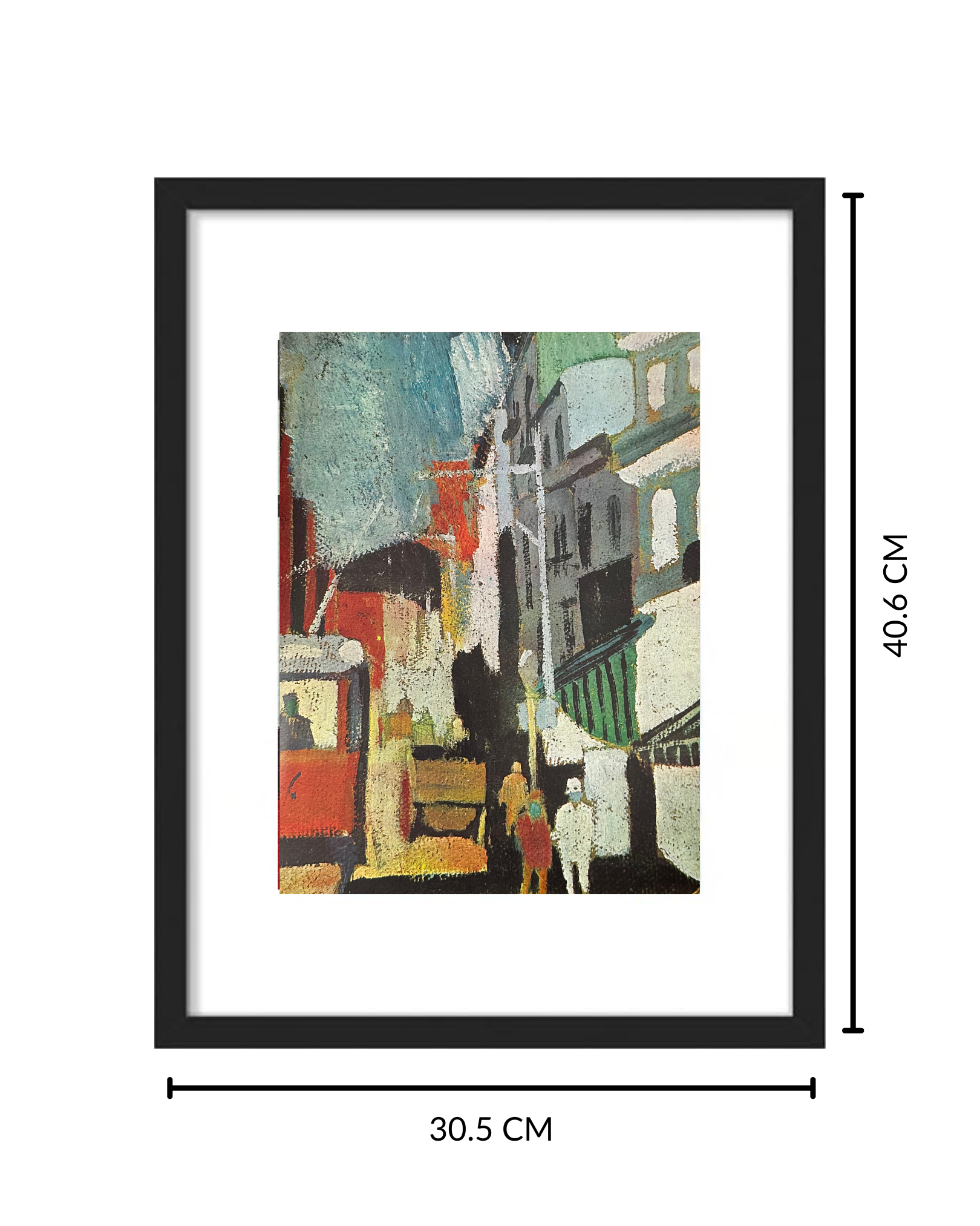 Print Paisaje de Ciudad Con Marco - Torres García