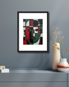 Print Retrato Constructivo Con Marco - Torres García