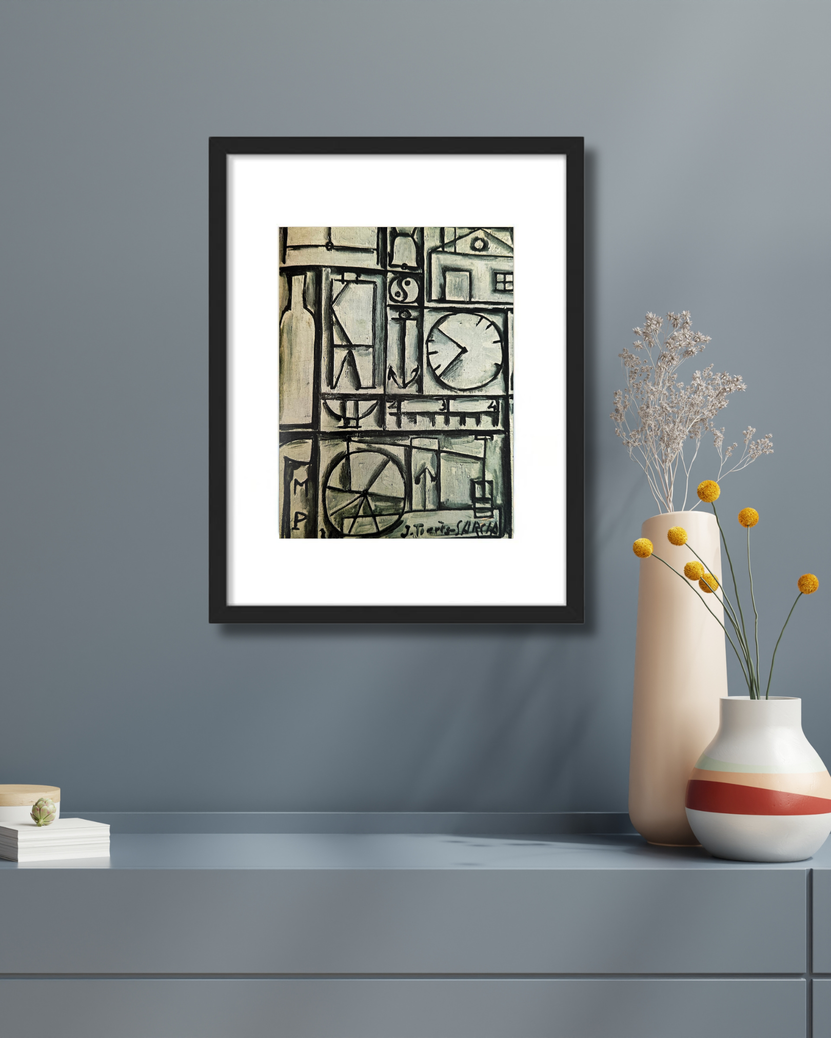 Print Construcción Con Marco - Torres García