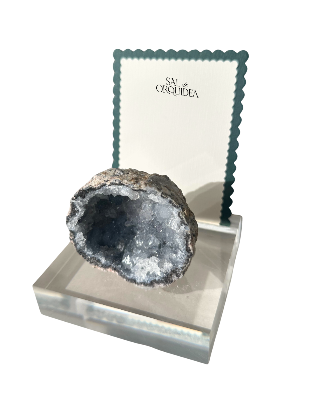 Geoda III en Acrílico con Tarjeta de Dedicatoria Premium