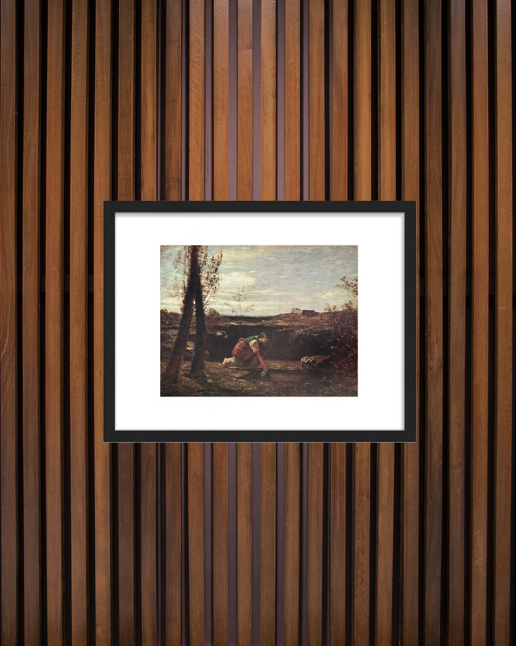 Print Mujer en el Manantial Con Marco - Fontanesi