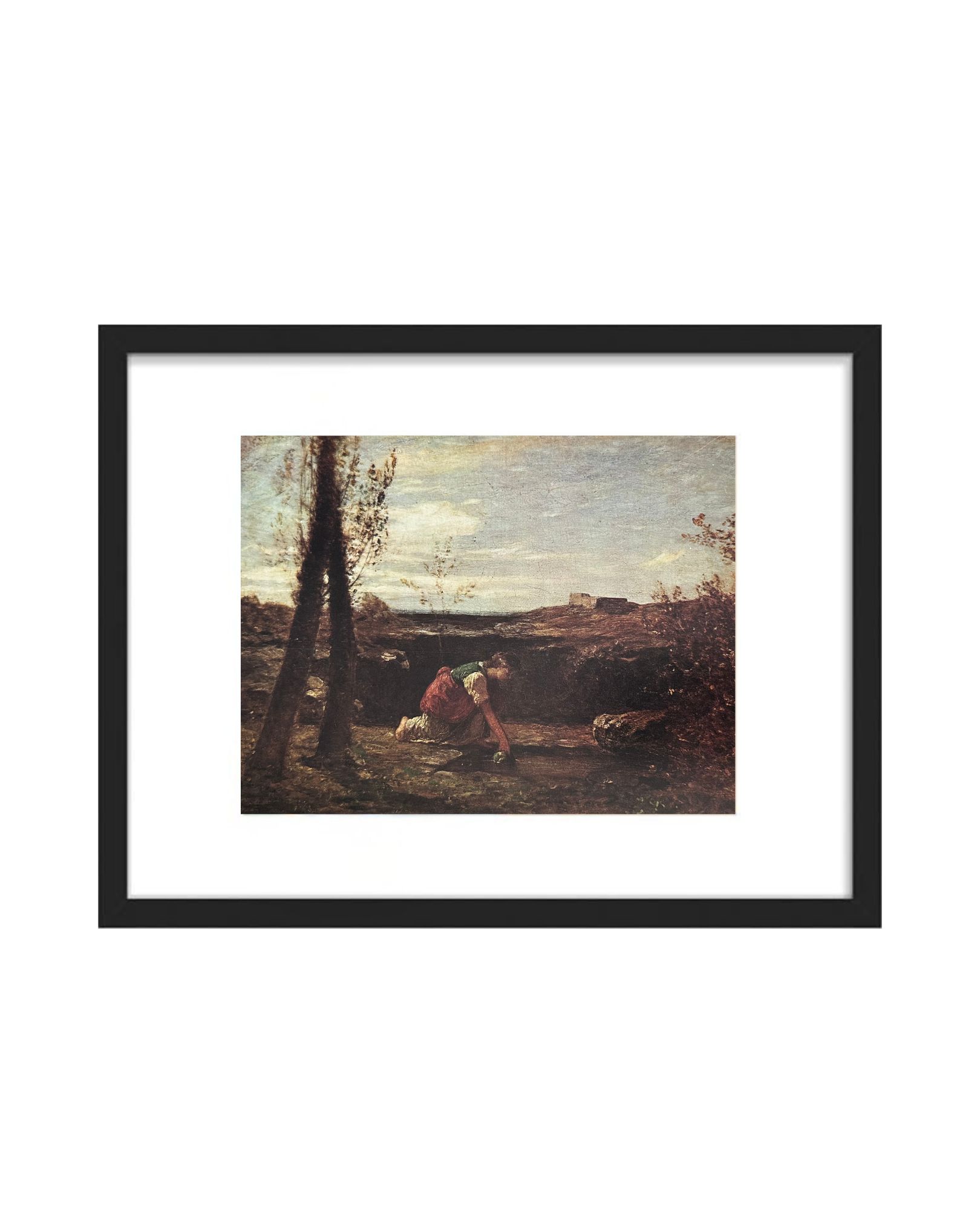 Print Mujer en el Manantial Con Marco - Fontanesi